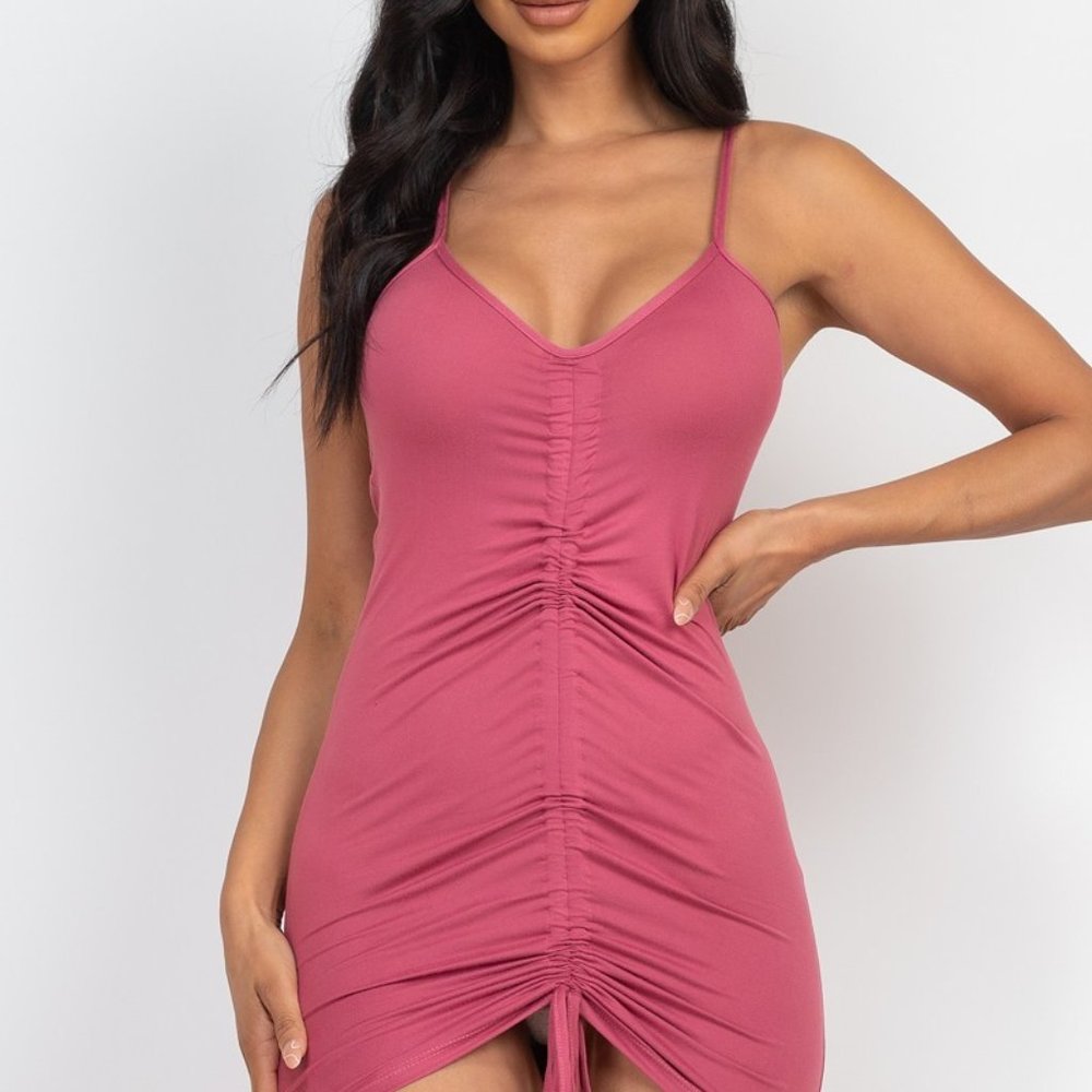 Ruched Front Detail Mini Dress